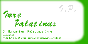 imre palatinus business card